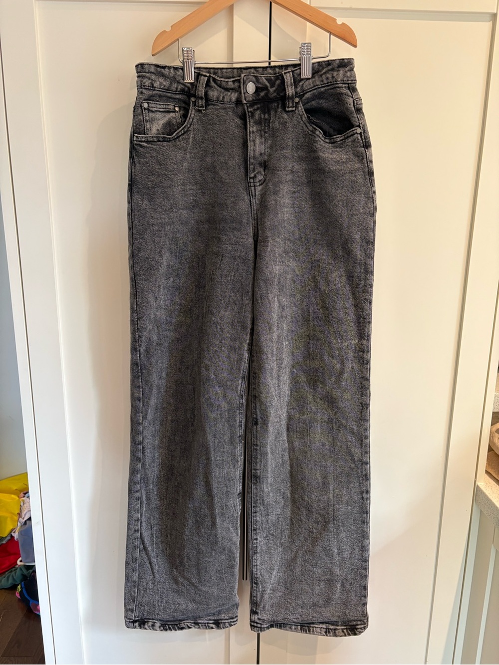 No Boundaries Women's Wide Leg Jeans in Washed Black size 5